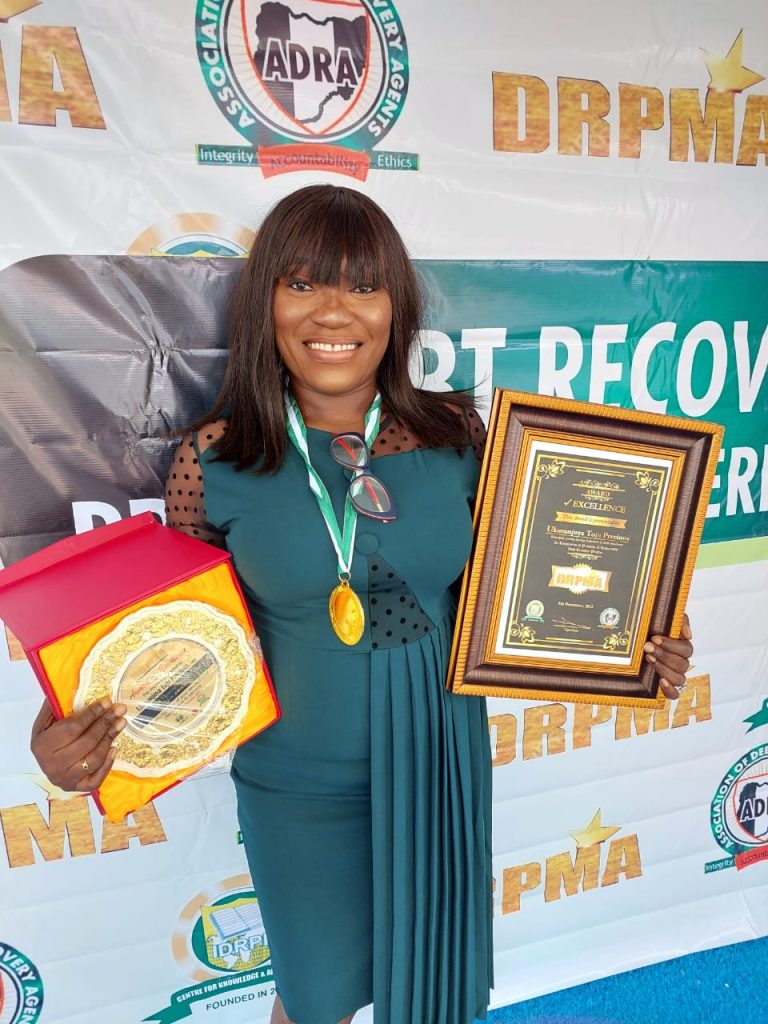 Our Principal Partner (Mrs. Precious Toju) wins DEBT RECOVERY ICON OF THE YEAR 2022